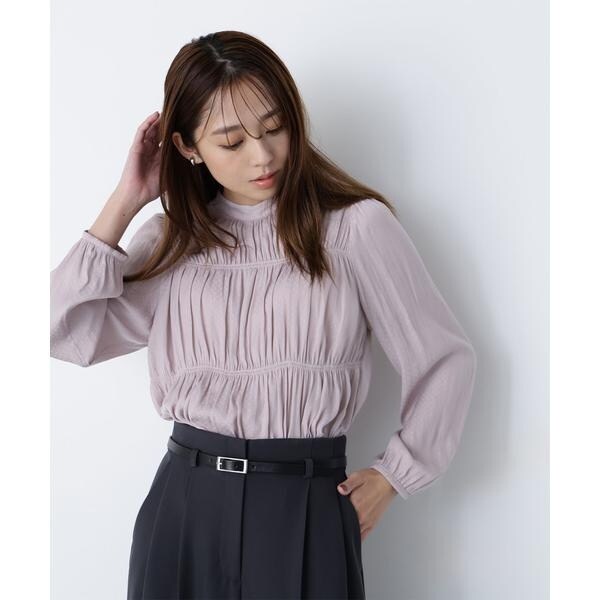 シャーリングデザインブラウス | ナチュラルビューティーベーシック