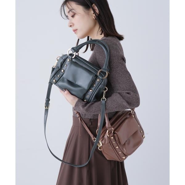 専用✨️美品✨ミラオーウェン✨ワイドボストンハンドバック✨ショルダー✨2way 一部サイト限定追加生産】ワイドショルダーボストンバッグ