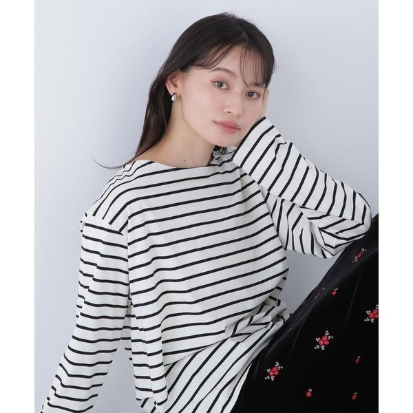 NATURAL BEAUTY BASIC ビジュー薄手ニット カットソー 長袖 NATURAL BEAUTY BASIC ビジュー薄手ニット カットソー 長袖