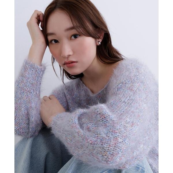 FOX混ジェントリーニットシリーズ Vネックニット | ナチュラル