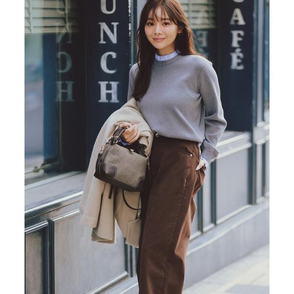 定価8,998円 ナチュラルビューティーベーシック ストライプフリルネックニット ストライプフリルネックニット | NATURAL BEAUTY BASIC（ナチュラル