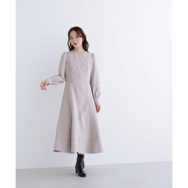 NBB ♡ バイカラーニュアンスネックニットワンピース 楽天市場】バイカラーニュアンスネックニットワンピース NATURAL