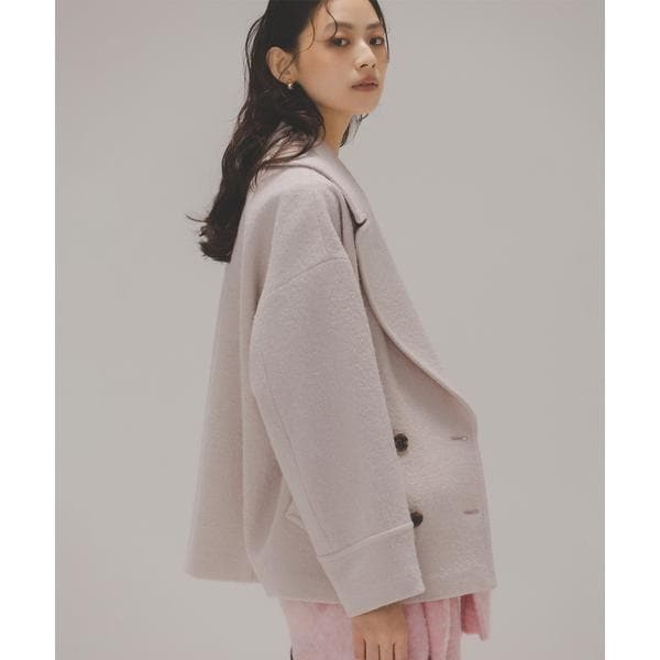 NATURAL BEAUTY BASIC　フェイクファースリーブハーフコート フェイクファースリーブハーフコート 24AW | ナチュラル