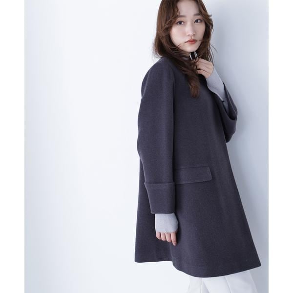 ダブルブレストフォルムミドルコート 24AW | ナチュラル