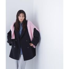 ナチュラルビューティーベーシック(NATURAL BEAUTY BASIC)のダブルブレストフォルムミドルコート