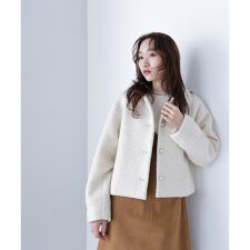 ナチュラルビューティーベーシック(NATURAL BEAUTY BASIC)のステンカラーショートブルゾン