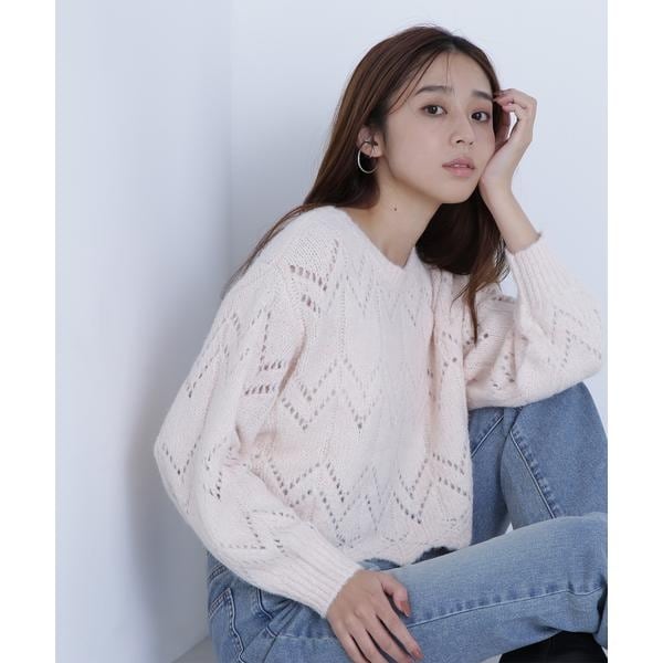 スカラップクロップドニット | ナチュラルビューティーベーシック
