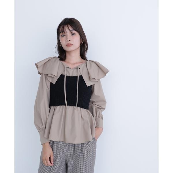 【完全新品】FRAY I.D タックパフボリュームスリーブブラウス FRAY I.D（フレイアイディー）の「タックパフボリュームスリーブ