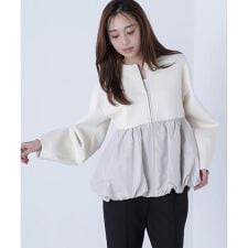 ナチュラルビューティーベーシック(NATURAL BEAUTY BASIC)のダンボールドッキングペプラムブルゾン