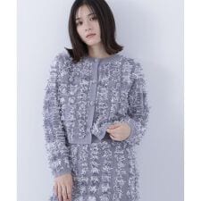 フリンジニット SETUP ツイードジャケット