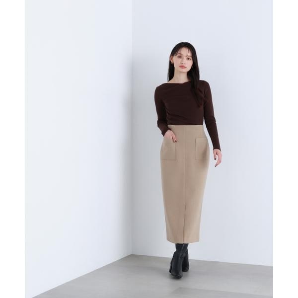 新品 NATURAL BEAUTY BASIC ロゼットリーフジャガードスカート Amazon.co.jp: [ナチュラルビューティーベーシック] スカート