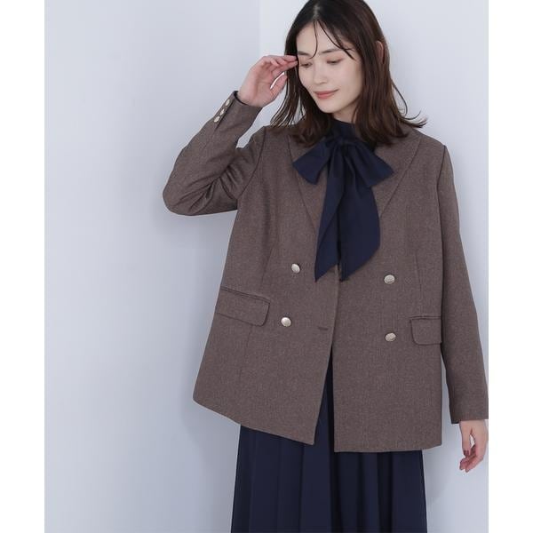 【ナチュラルビューティーベーシック】ダブルブレストボクシージレ★ブラウン 楽天市場】【SALE／30%OFF】ダブルブレストボクシージレ NATURAL