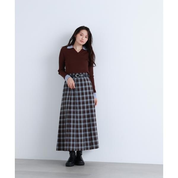 ロゼットリーフジャガードスカート | ナチュラルビューティー