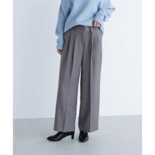 ダブルベルトワイドパンツ