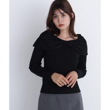 フロントリボンニット