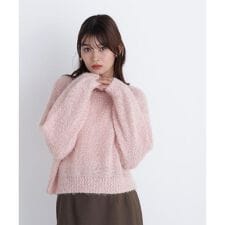 ナチュラルビューティーベーシック(NATURAL BEAUTY BASIC)のフェザーネップニット