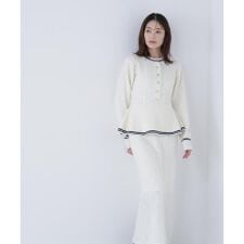 ペプラムケーブルニットセットアップ