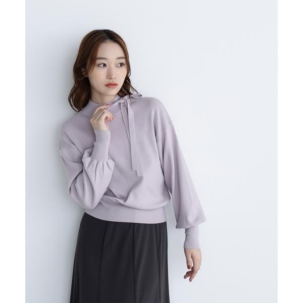 ナチュラルビューティーベーシック（NATURAL BEAUTY BASIC）/サイドナローリボンニット サイドナローリボンニット | ナチュラルビューティーベーシック