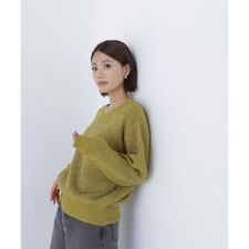 Vネックボクシーラメニット