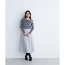 ツイードフレアスカート