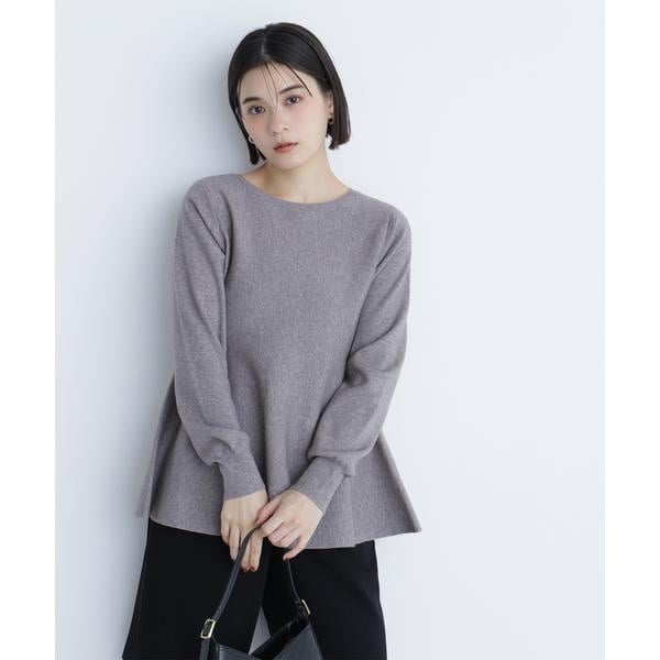 ナチュラルビューティーベーシック（NATURAL BEAUTY BASIC）/ペプラムフォルムチュニックニット ペプラムチュニックニット | ナチュラルビューティーベーシック