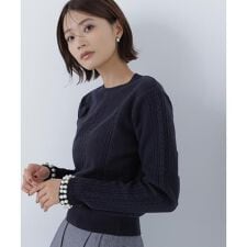 ナチュラルビューティーベーシック(NATURAL BEAUTY BASIC)のパールブレスレットニット