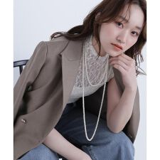 ナチュラルビューティーベーシック(NATURAL BEAUTY BASIC)のナローパールネックレス