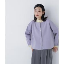 ナチュラルビューティーベーシック(NATURAL BEAUTY BASIC)のバイカラー接結カーディガン