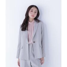 メランジシャークスキン SETUP テーラードジャケット