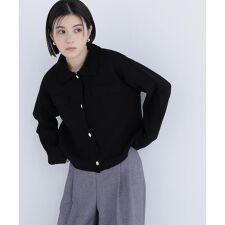 ナチュラルビューティーベーシック(NATURAL BEAUTY BASIC)のループカラーニットジャケット