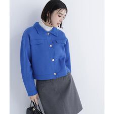 ナチュラルビューティーベーシック(NATURAL BEAUTY BASIC)のループカラーニットジャケット