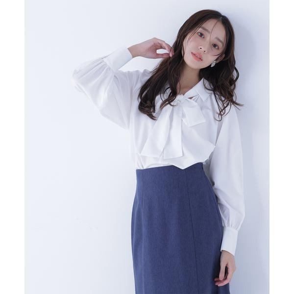 フロントツイストリボンブラウス | ナチュラルビューティーベーシック