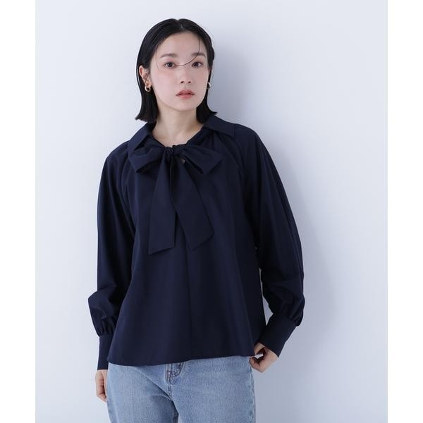 フロントツイストリボンブラウス | ナチュラルビューティーベーシック