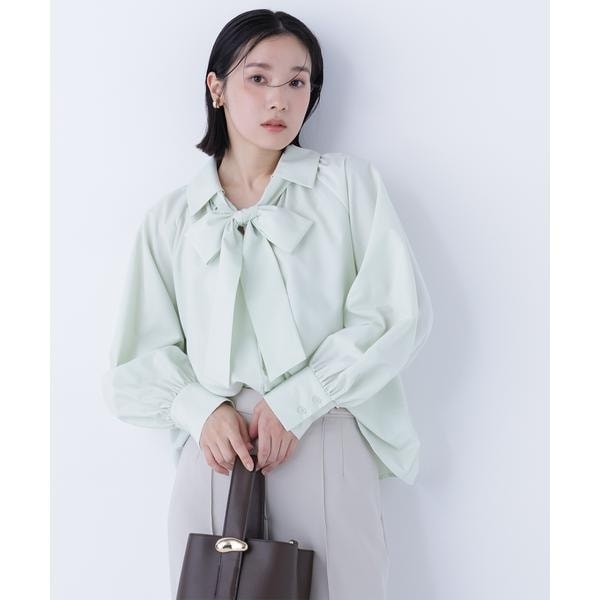 新作　NATURAL BEAUTY BASIC フロントツイストリボンブラウス フロントツイストリボンブラウス | ナチュラルビューティーベーシック