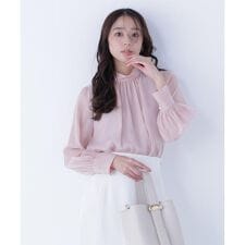 ハイネックボリュームシアーブラウス | ナチュラルビューティー 