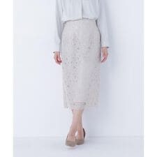 フラワーレースタイトスカート