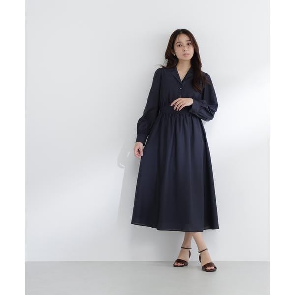 バイカラーハートネックニットワンピース | ナチュラルビューティー