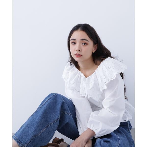 N.〉 エンブロイダリーフリルブラウス | ナチュラルビューティー