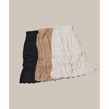 〈N.〉カギアミ風ニットスカート