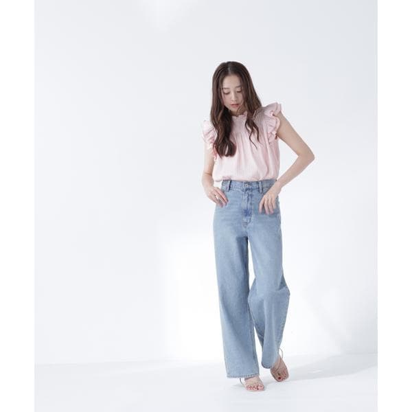 ナチュラルビューティベーシックOggi号・sweet掲載ワイドストレートデニム sweet・Oggi.jp掲載＞ワイドストレートデニムパンツ | NATURAL BEAUTY