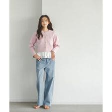 ワイドストレートデニムパンツ