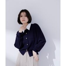 2wayカラーニットカーディガン