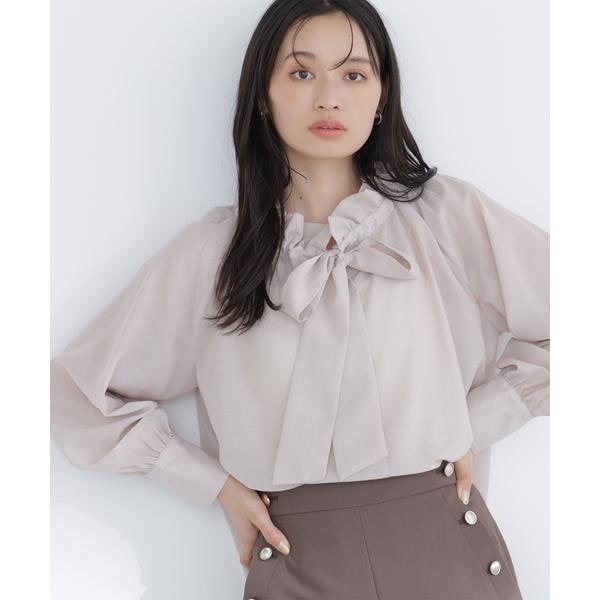 新作　NATURAL BEAUTY BASIC フロントツイストリボンブラウス フロントツイストリボンブラウス | ナチュラルビューティーベーシック