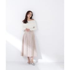 フロントボタンフレアスカート