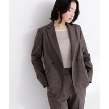 リネンライク SETUP ダブルボタンジャケット
