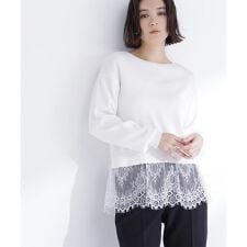 レースドッキングニット