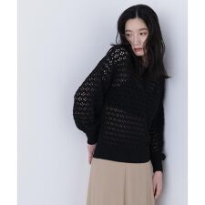 〈N.〉透かし編みポロニット