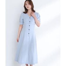 バイカラーステッチワンピース