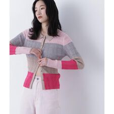 〈N.〉マルチカラーニットカーディガン