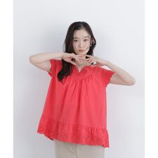 〈N.〉コットン刺繍ブラウス